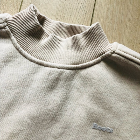 Roots Cream Mock Neck Sweatshirt - Picture 4 of 10